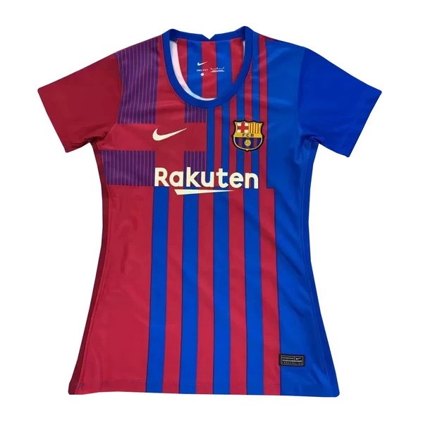 Camiseta Barcelona Primera Equipación Mujer 2021-2022 Azul Rojo